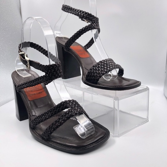 Goffredo Fantini Brown Braided Strappy Sandal 38 - Picture 10 of 13
